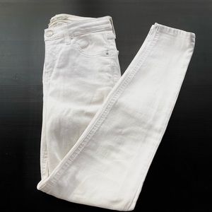 Topshop white high waisted skinny jeans